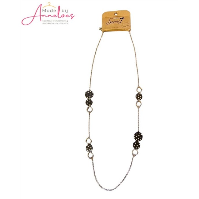 Sweet7 Ketting lang stippen 101232311 Bruin Sweet7 Ketting lang stippen 101232311 Bruin